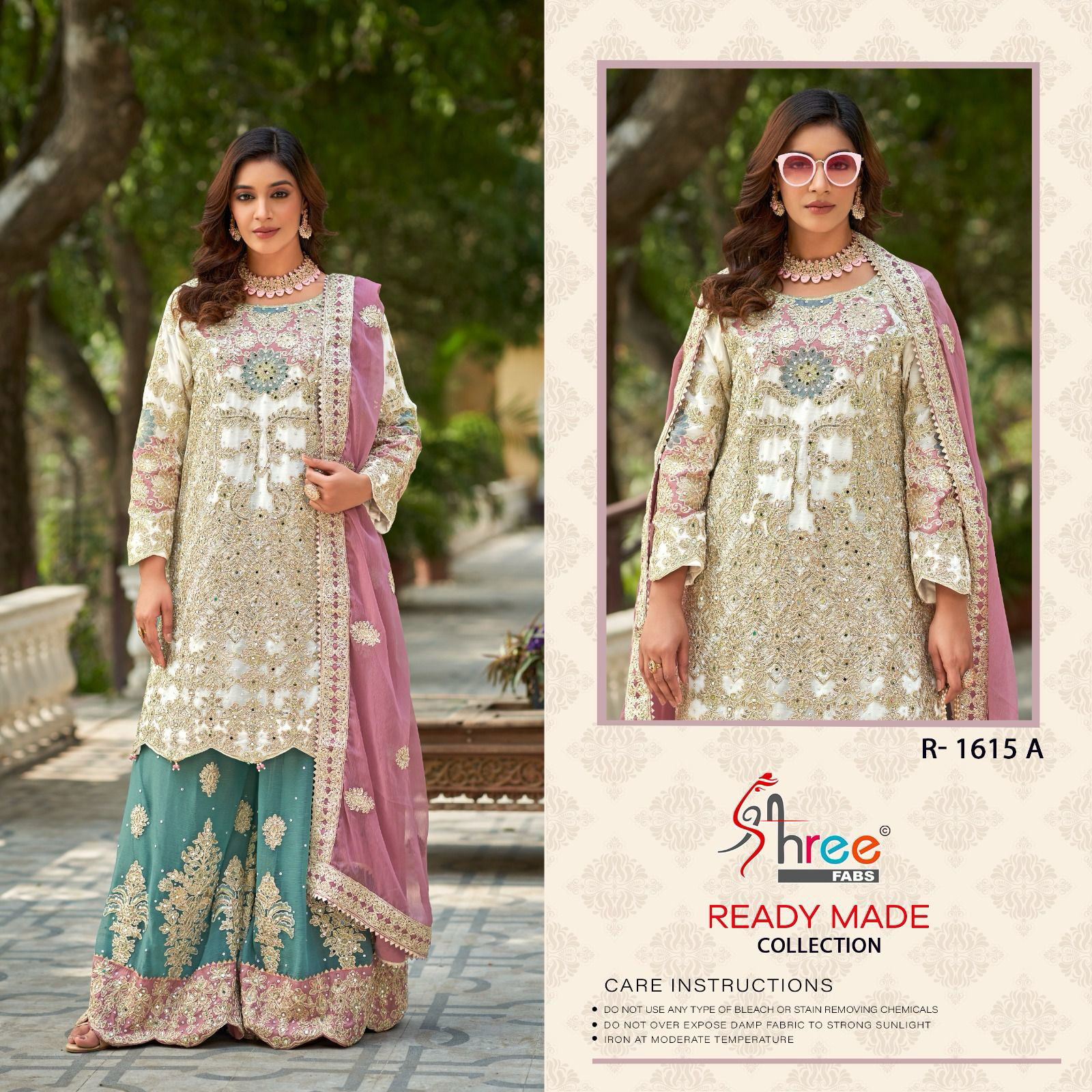  R 1615 Ragga Shree Chiffon Ready Made Pakistani Salwar Suits